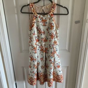 White and orange Rewind dress. size M